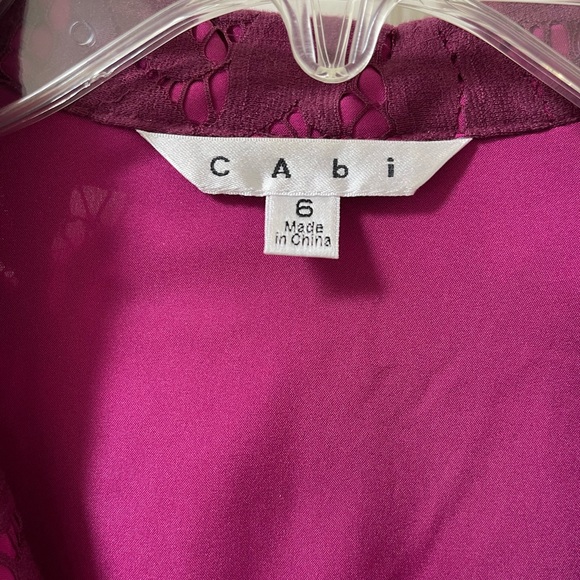 CAbi Frolic Blazer Jacket Lace Overlay Raspberry Size 6 - Picture 3 of 9